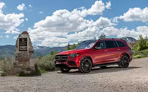 Cars wallpapers Mercedes-Benz GLS 580 4MATIC AMG Line (Designo Cardinal Red) US-spec - 2019