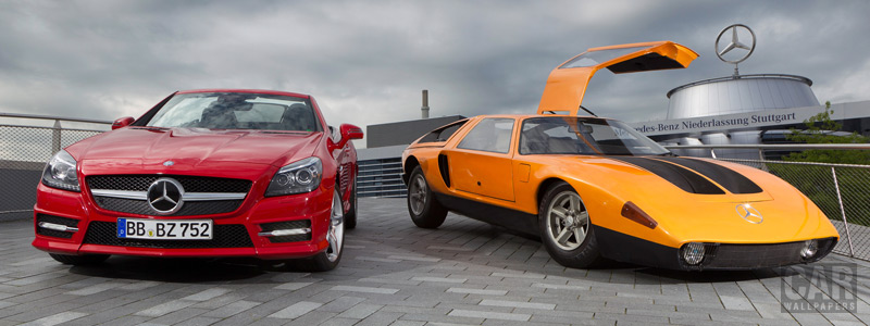 Cars wallpapers Mercedes-Benz SLK250 CDI and C111 II D - 2011 - Car wallpapers