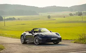 Cars wallpapers Porsche 911 Carrera Cabriolet (Gentian Blue Metallic) - 2019