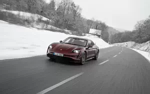 Cars wallpapers Porsche Taycan (Cherry Metallic) - 2021